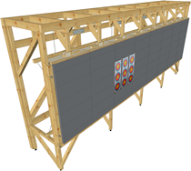 Domino Shooting Wall 528x132x24,5cm. (Foam Only)