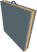 Domino C.1 - 88x88x14,5 cm.