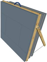 Domino C.E.1/5*XHD - 88x88x24,5 cm.