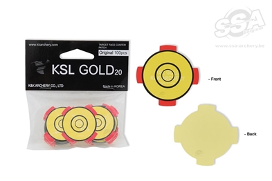 K&K Ansigt - Klistermærke Gold 20 cm. 100 pk.