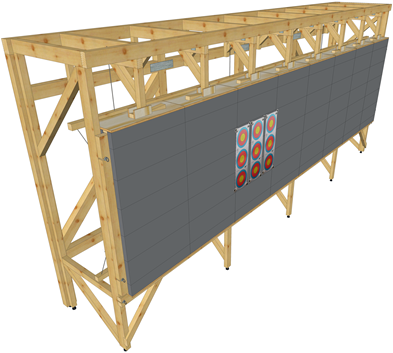 Domino Shooting Wall 528x132x24,5cm. (Foam Only)