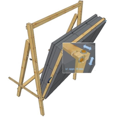 Domino Frame Type A - Adjustable - 132x132 cm.