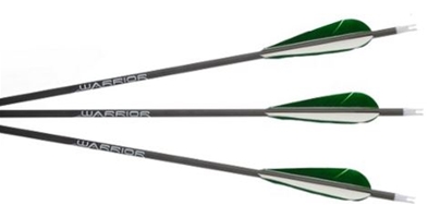 GoldTip Warrior Skaft Monteret Med 4" Naturfjer 